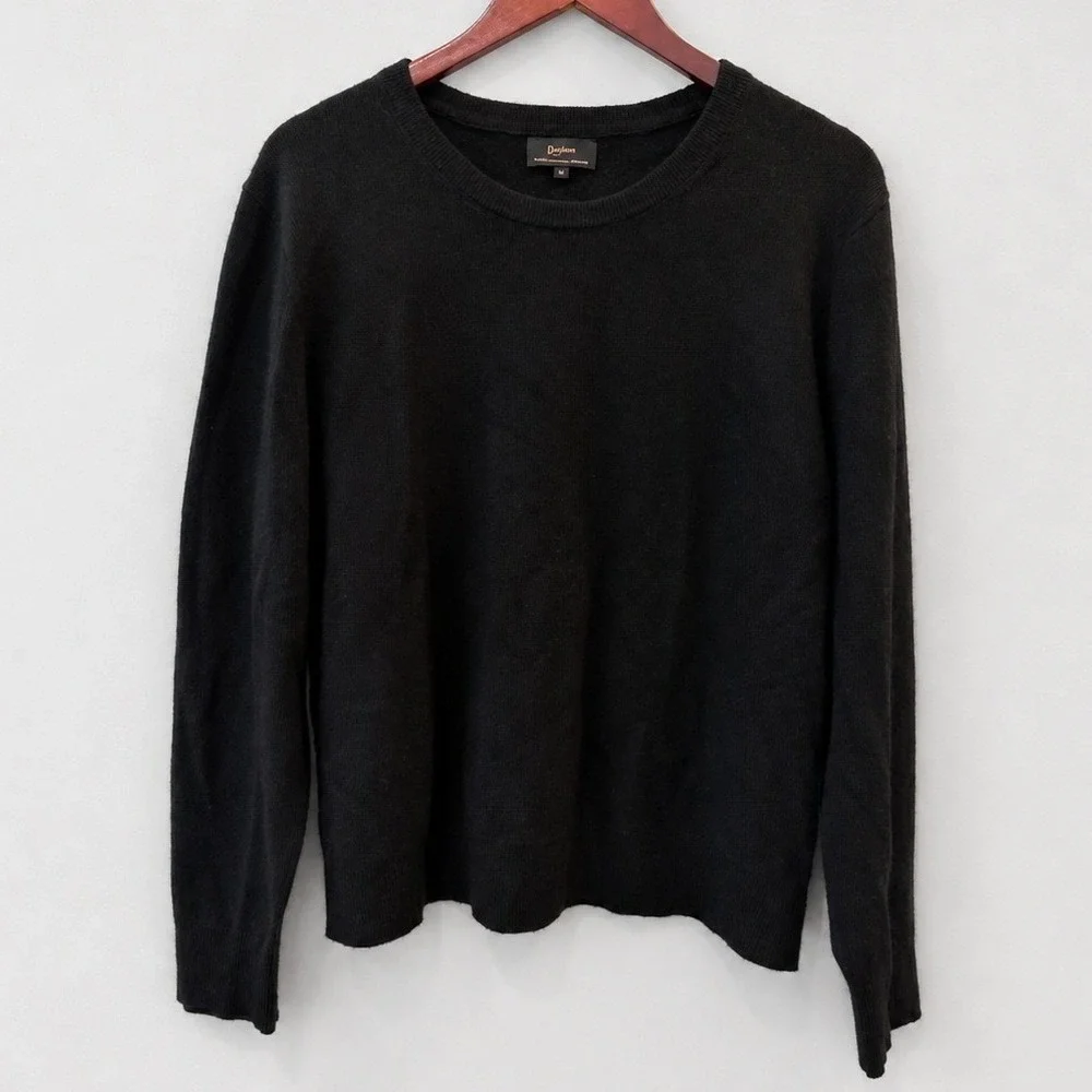 Quince Mongolian Cashmere Crewneck Sweater Breathable Date Travel Black XL NWOT